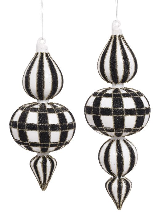 Elegant Fancy Stripes Finial, Assortment of 2 - 8 Inches - Official ...