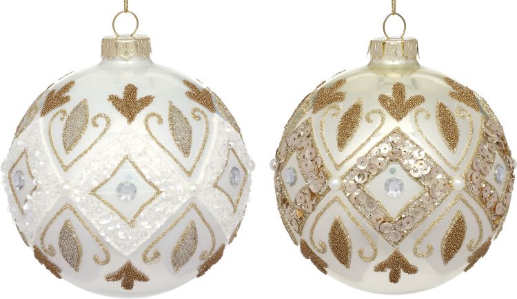 Diamond Ball Ornament, Assortment of 2- 4 Inches - Official Mark ...